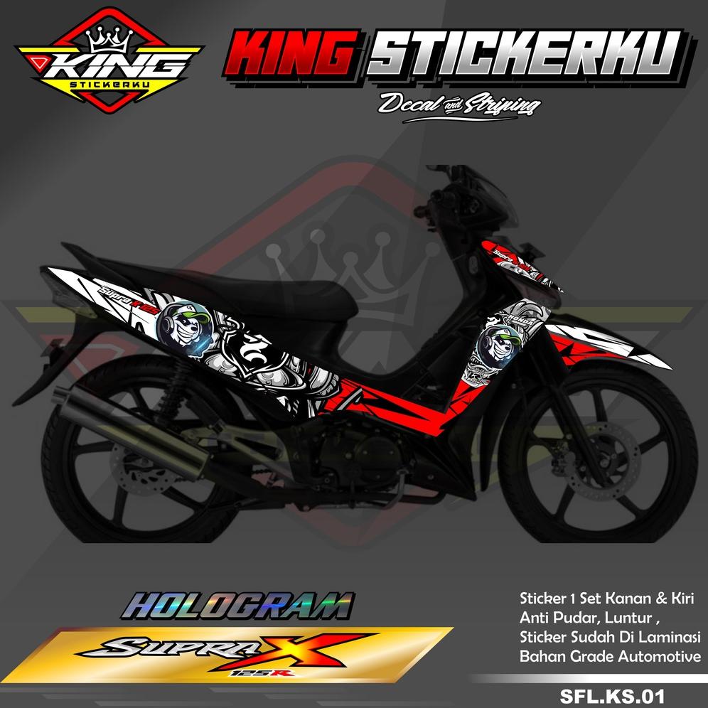 Termurah Stiker Striping List Variasi Supra X 125 - Sticker Striping Motor Supra X 125 Desain Racing