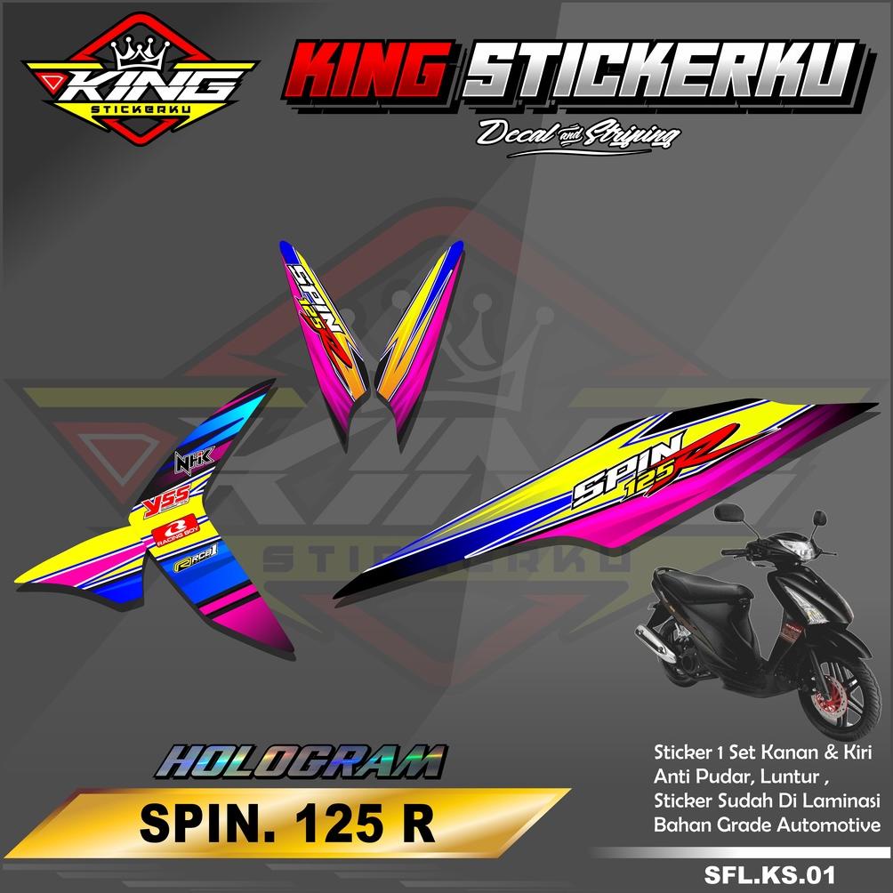 Terlaris Sticker Striping Variasi Suzuki Spin 125 R - Stiker Striping Motor Spin 125 R. Ks.01 Akseso