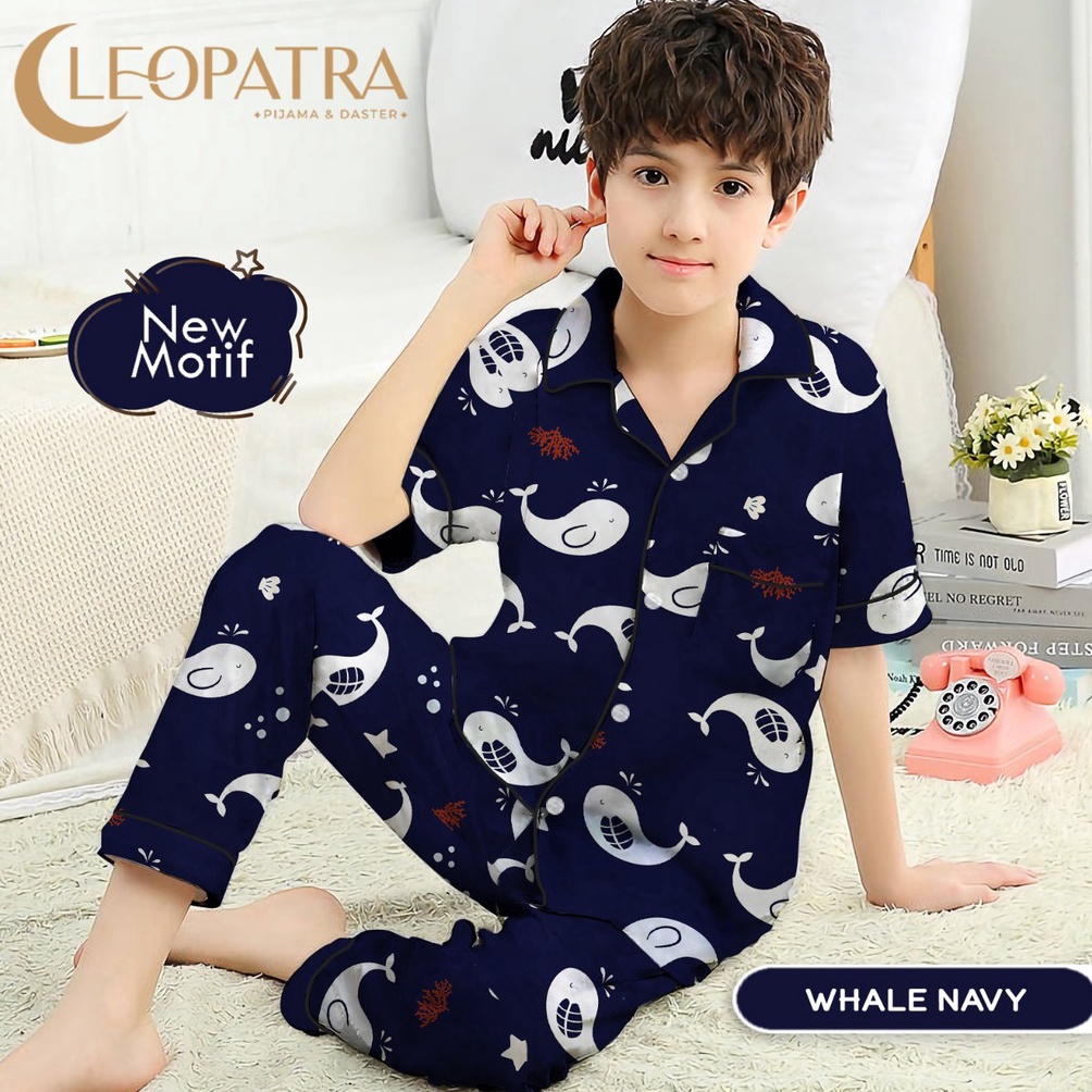 Promo Bulan Ini Cleopatra Piyama Remaja Laki Usia 12-14 Tahun (size M) Baju Tidur Motif Karakter Cel