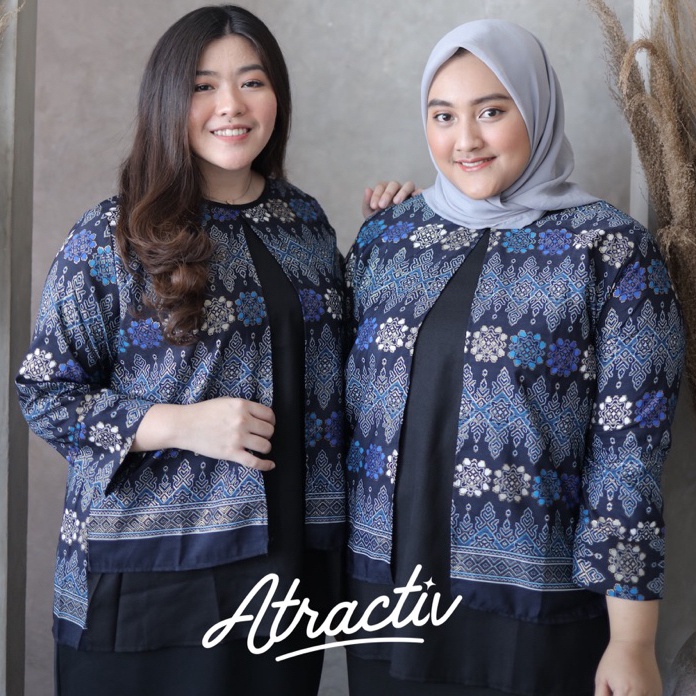 Terlaris ATRACTIV Blouse Batik Jumbo XXL 3XL 5XL 6XL 7XL Blouse Batik Modern Bigsize LD120 LD130 LD1