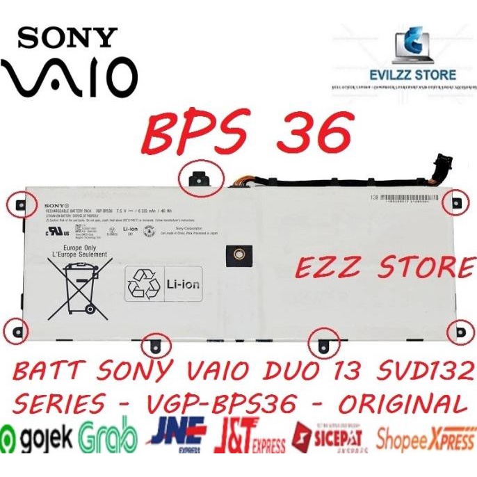 BATERAI SONY VAIO DUO 13 SVD132 SVD132A14L SVD132A14W BPS36 VGP-BPS36