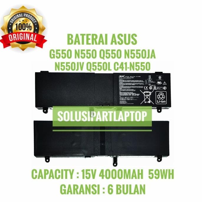 Ori Baterai Laptop ASUS N550 N550JA N550JV N550J N550X47JV N550X47
