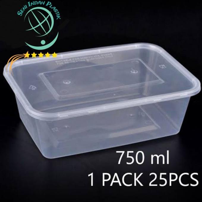 Terlaris Thinwall Kota 750Ml Isi 25Pcs|Food Container|Box Nasi|Kota Nasi