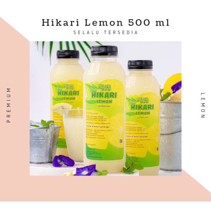 

JDBT6118 Dijamin Ori>/ Sari Lemon BPOM 500ml Hikari Lemon Fresh Jus Lemon Murni 100% Jus Diet Langsing Detoks Alam