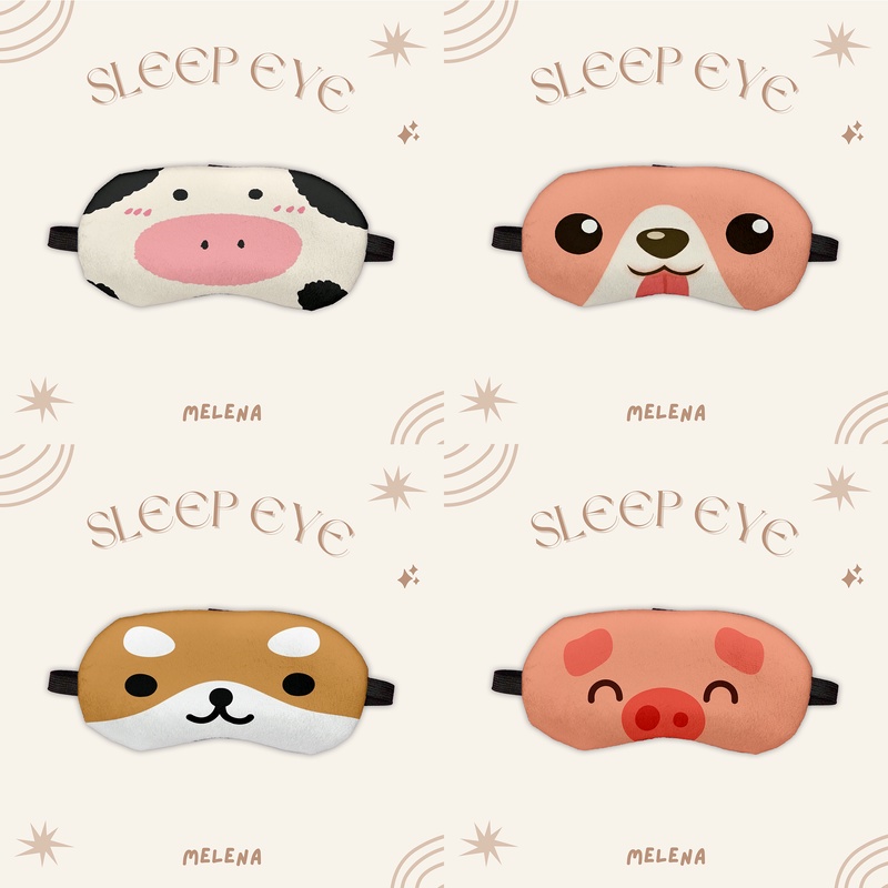 Penutup Mata | Blindfold | kacamata tidur | Pendingin Gel Motif Karakter Lucu 18