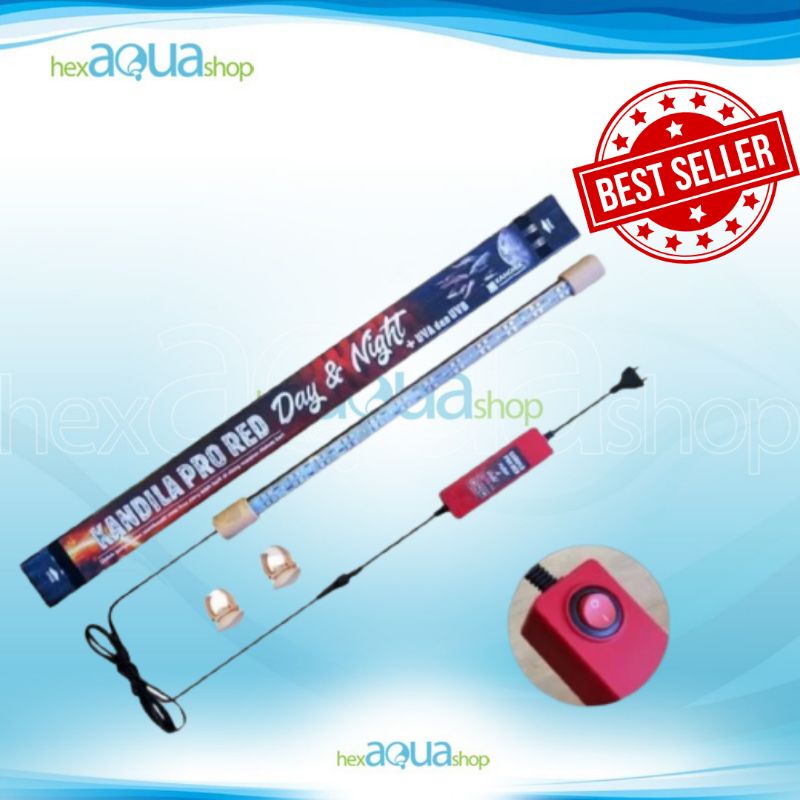 kandila Pro Red day & night view 800  lampu aquarium