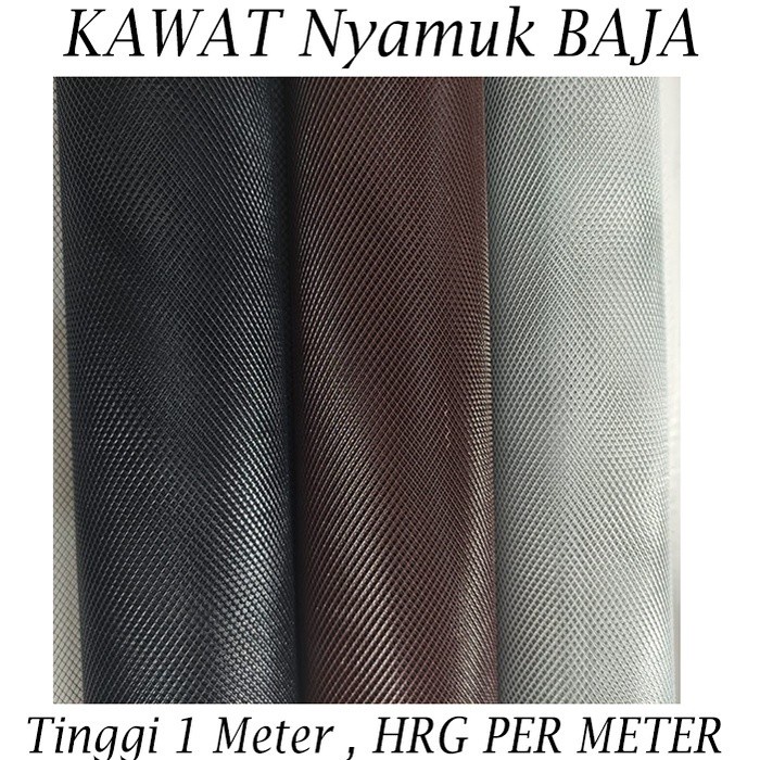 Ready Stok - Kawat Parabola Baja/Kawat Nyamuk Warna Putih Hitam Dan Coklat