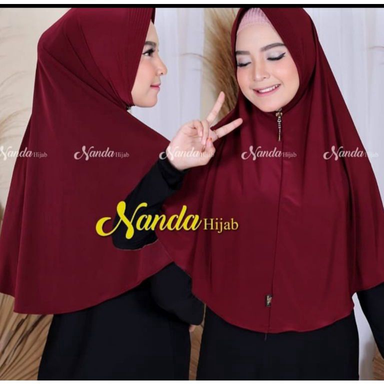 Viral Nanda Hijab Bergo instant Jersey Korea M