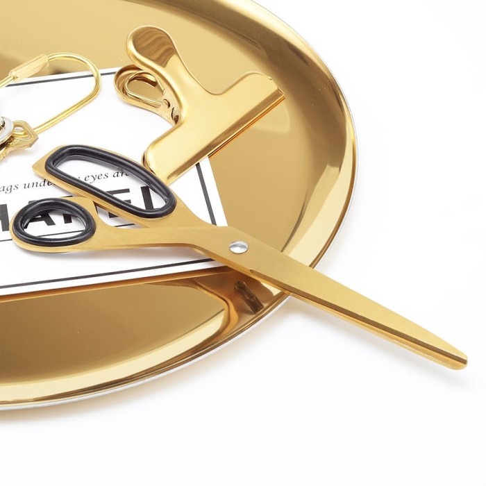 

Bestseller Gunting Emas Serbaguna Stainless Steel Gold Scissor Gaya Vintage Impor