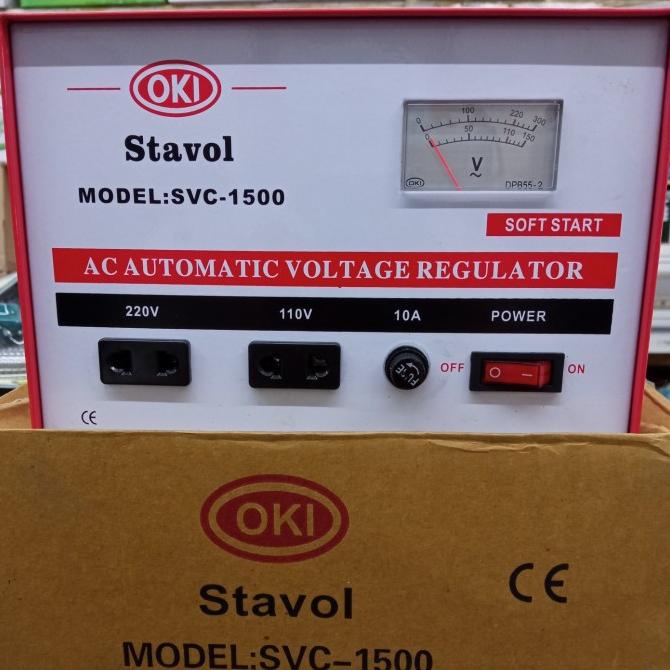 OKI SVC-1500 Stabilizer/AC AUTOMATIC VOLTAGE REGULATOR 1500W TEMBAGA