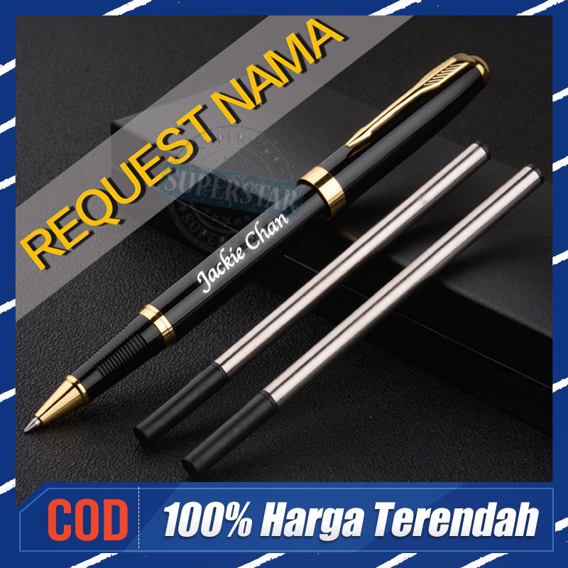 

Request Nama Kustom Pena Logam Hitam 2 Isi Ulang Kustom