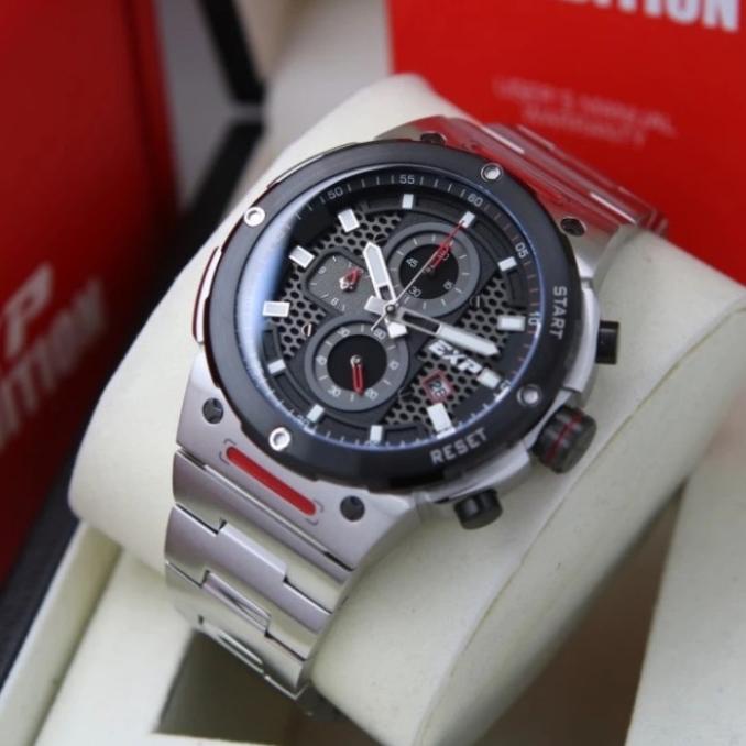 Jam Tangan Pria Expedition E6837 Silver Black Red Original Oinudiana.Shop