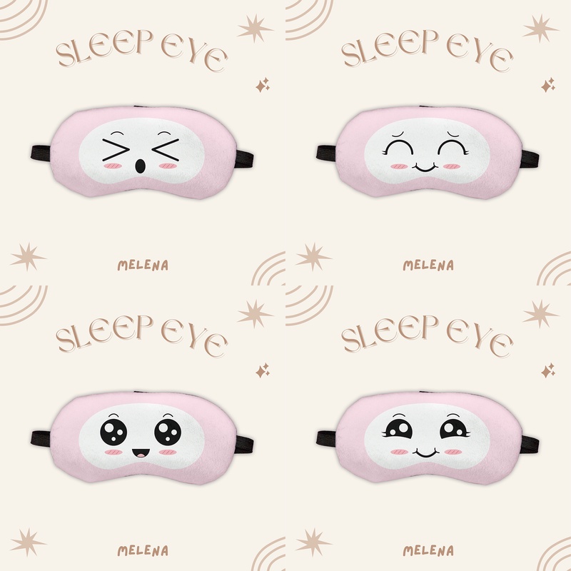 Penutup Mata | Blindfold | kacamata tidur | Pendingin Gel Motif Karakter Lucu 19
