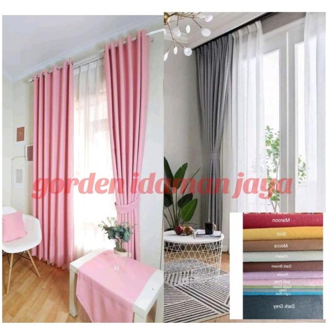 New Gorden Blackout Polos /Gorden Jendela Minimalis Polos /Gorden Mewah
