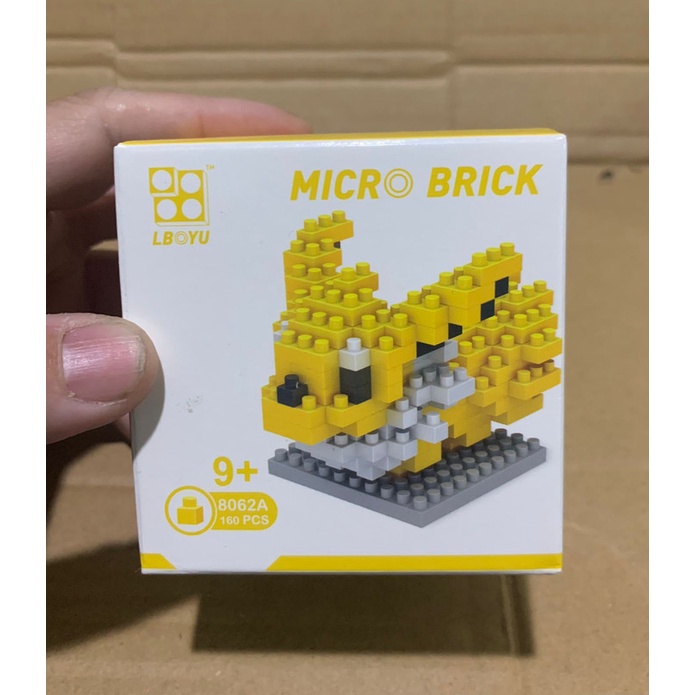 Mainan Balok Pokemon Jolteon figure puzzle balok susun puzzle