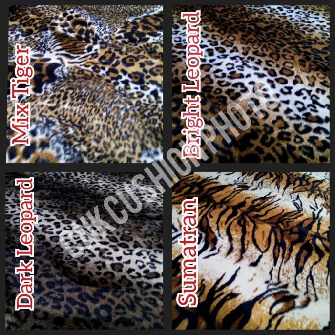 New Bahan Kain Sofa Bludru Macan / Brudu Motif Hewan Harimau - Animalia