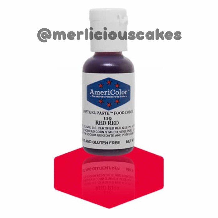 

Terlaris Colourfood Americolor 0,75 Oz Soft Gel Paste Red Red