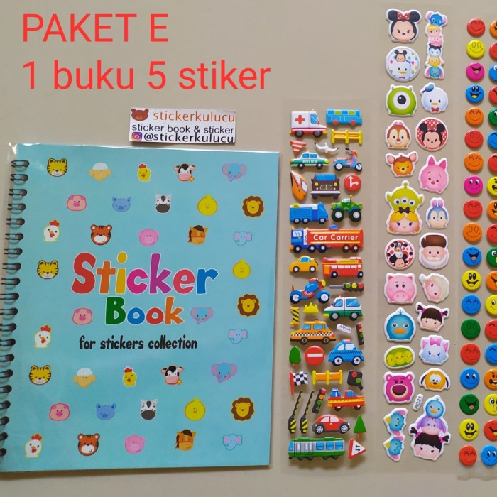 

Paket E 1 buku stiker 5 stiker timbul (Bisa pilih karakter)