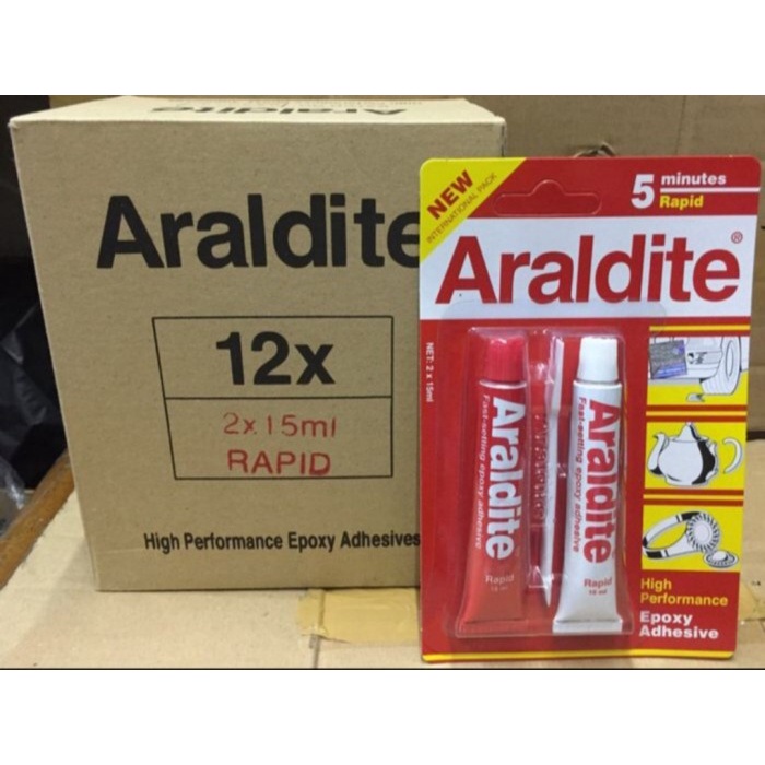 

MURAH Lem Epoxy ARALDITE MERAH Asli