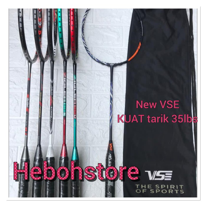 Terlaris Raket Badminton Vse Zigler 77,Zigler Z Strike Dll Kuat 35 Lbs