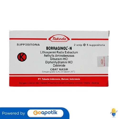 BORRAGINOL-N BOX 10 SUPPOSITORIA