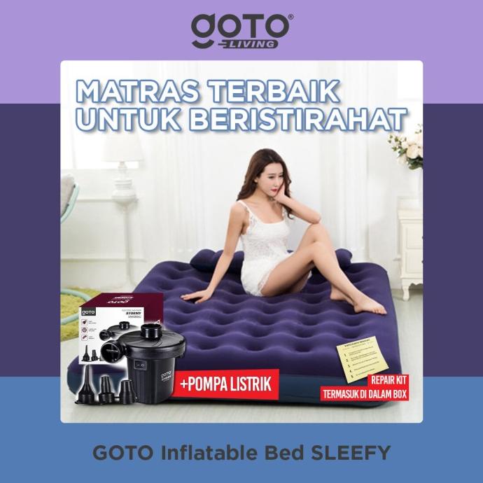 Goto Sleefy Matras Tidur Kasur Angin Pompa Tiup Double Air Bed