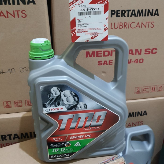 Oli Mesin TMO 5W-30 Paket oli filter 4 Liter Yaris Sienta