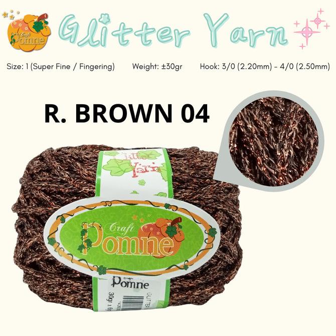 <<<<<] GLITTER YARN - FANCY YARN - 30gr - BENANG RAJUT GLITTER FANCY
