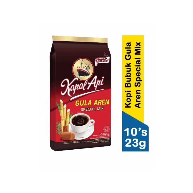 

Kapal Api Kopi Instan Bubuk Gula Aren 10 sachet