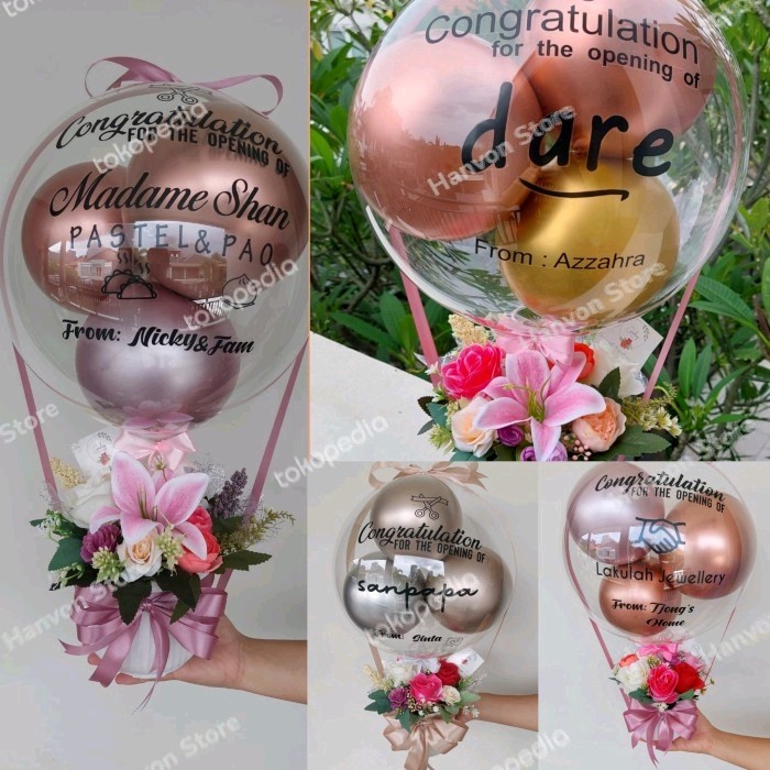 Best Seller Bouquet Buket Balon Bunga Grand Opening/Anniversary/Happy Birthday