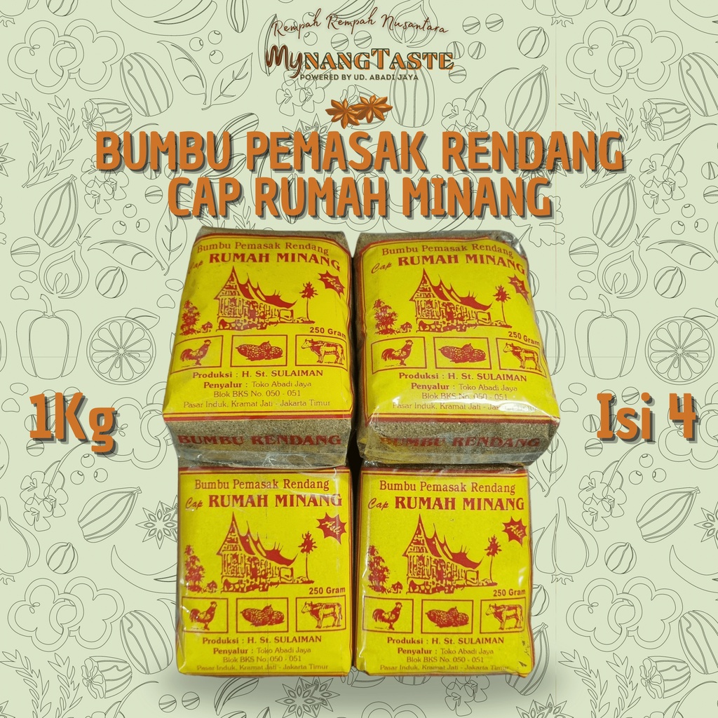 

Bumbu Pemasak Rendang Cap Rumah Minang 1Kg