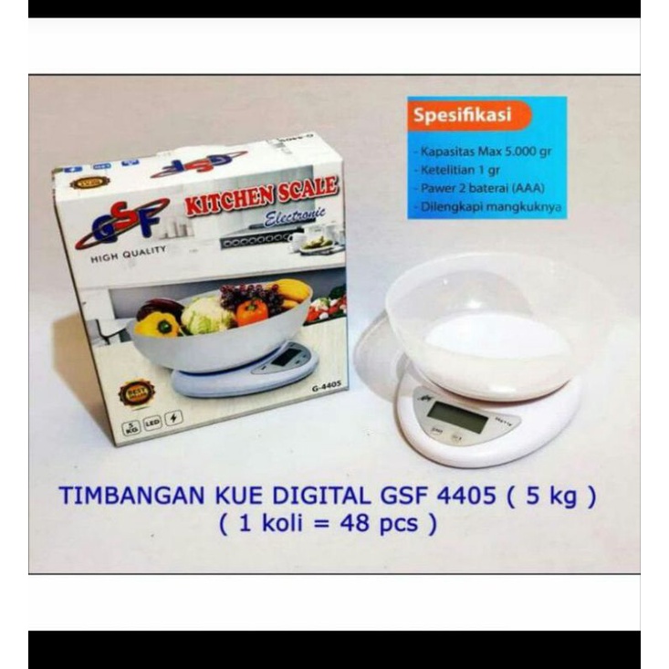 TIMBANGAN KUE DIGITAL GSF/ TIMBANGAN GSF 4405/ TIMBANGAN BUAH/ TIMBANGAN DIGITAL