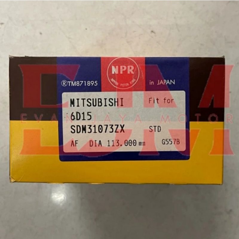 RING PISTON RING SEHER MITSUBISHI FUSO 6D15 ORIGINAL NPR JAPAN
