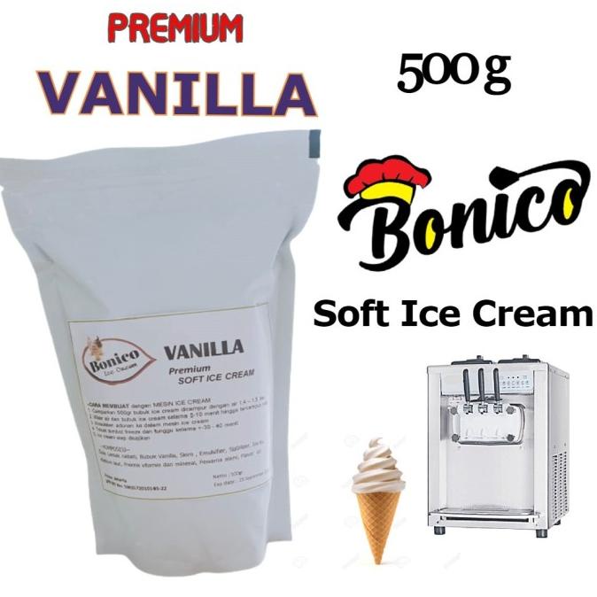 

BONICO VANILLA SOFT ICE CREAM POWDER 500g PREMIUM bubuk es krim VANILA