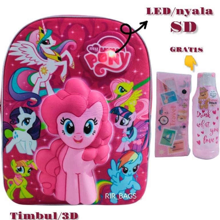Tas sekolah anak kuda pony SD/tas sekolah anak unicon SD/Tas ransel sekolah kuda pony SD/Tas ransel 