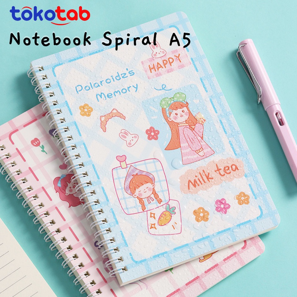 

✓ Tokotab - Notebook A5 Spiral Notebook Senmu Aesthetic Cute Garis Buku Catatan