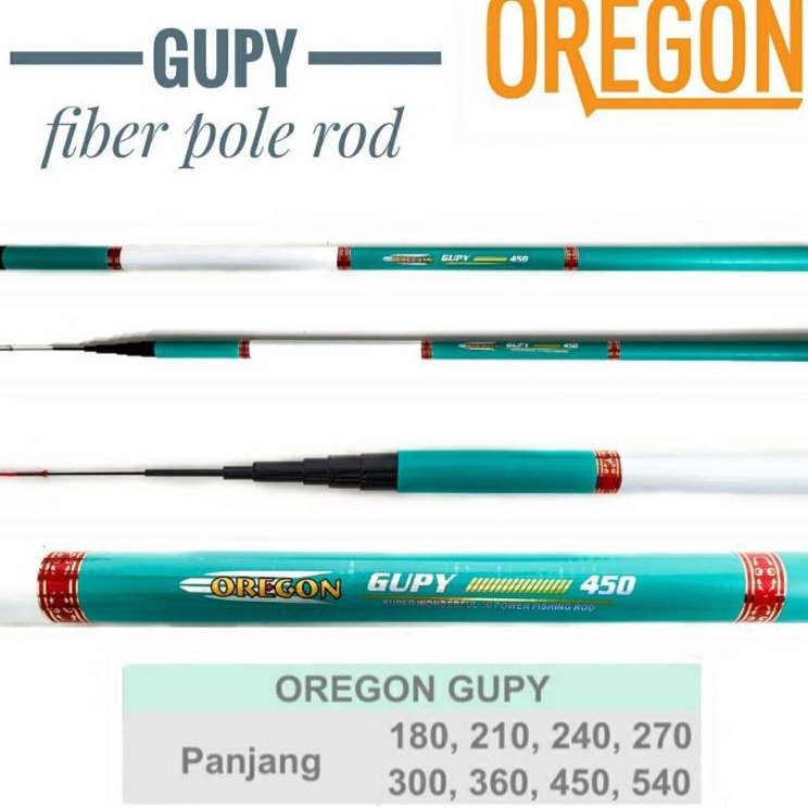 ⚡COD⚡ Oregon Gupy Joran Tegek Lentur 180 210/240/270/300/360/450540 Tongkat Pancing