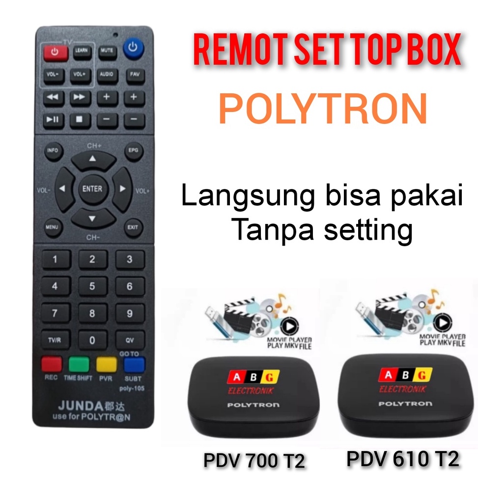 BEST PRODUCT REMOT DIGITAL STB POLYTRON PDV 610 PDV 700 REMOT SET TOP BOX POLYTRON REMOT SET BOX POL
