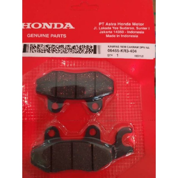kampas rem depan cakram supra x, kharisma, supra x 125, shogun 125, shogun sp, ninja R, ninja RR,..