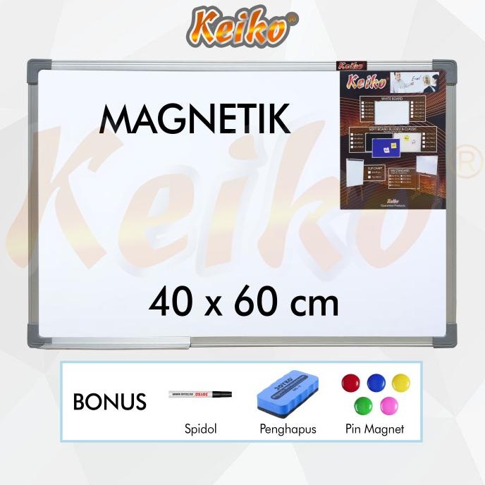

Papan Tulis Whiteboard Gantung Magnet Single Face Keiko 40 x 60 cm