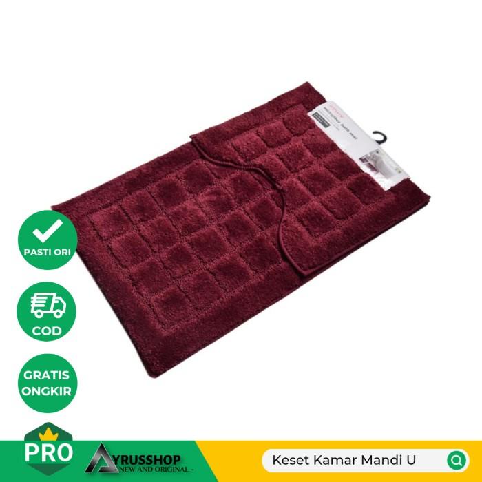 Keset Kamar Mandi Dan Kloset Toilet U Shape 50X80 Set 2Pc