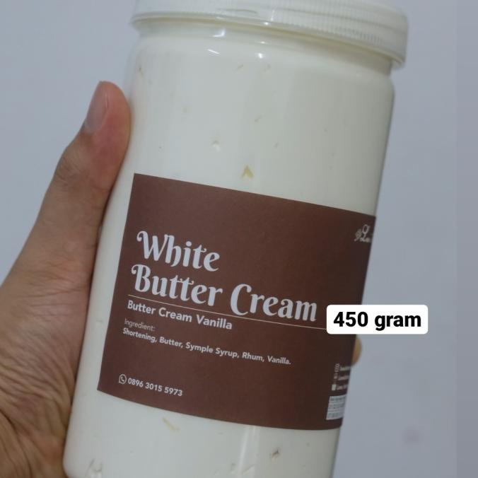 

white Butter cream 450 gram merk Lawskitchen. asli buatan Lawskitchen.