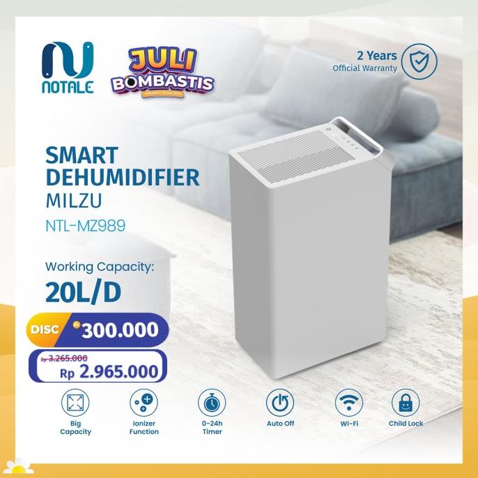 Notale Milzu Smart Dehumidifier 20L/hari with Wifi Better Deerma DT16C