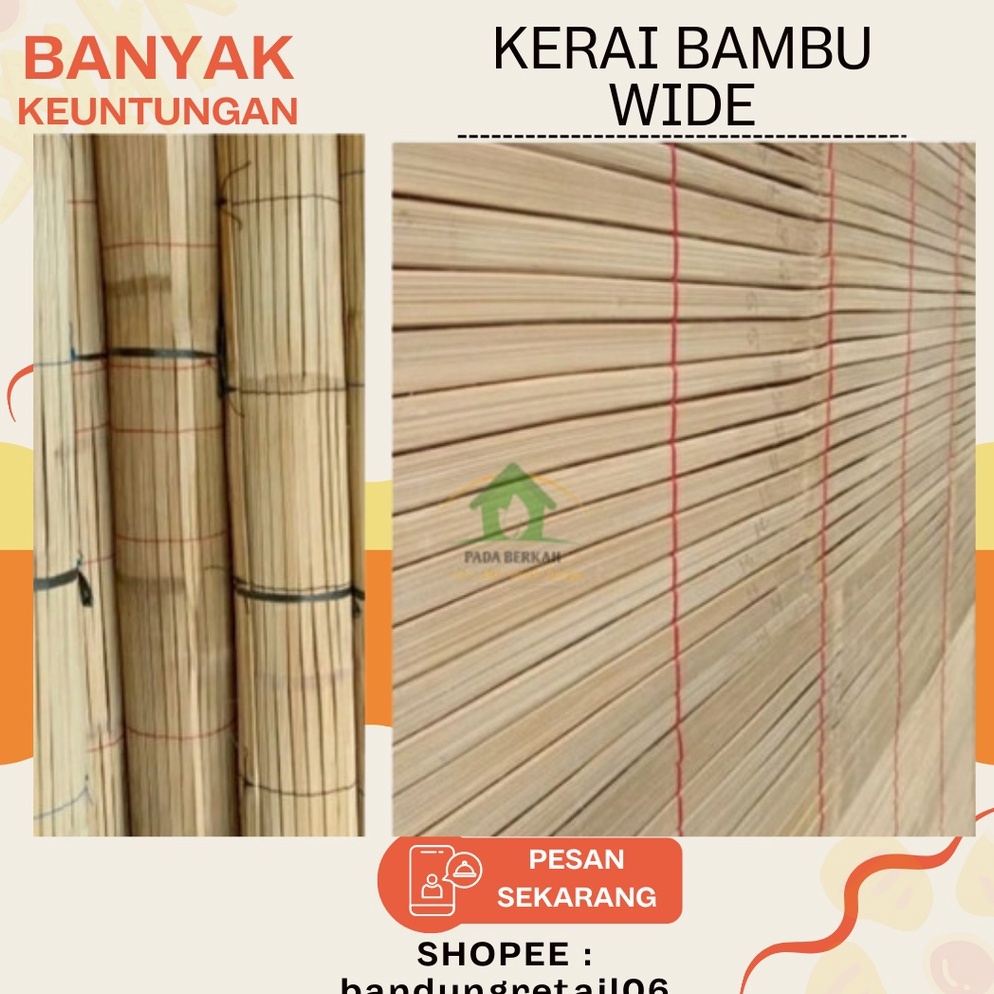 Harga OkeVv2V6 READY STOK Kerai bambu Gulung Kerai Bambu WIDE 1 Meter x 2 Meter  Krey Bambu Tirai Ba