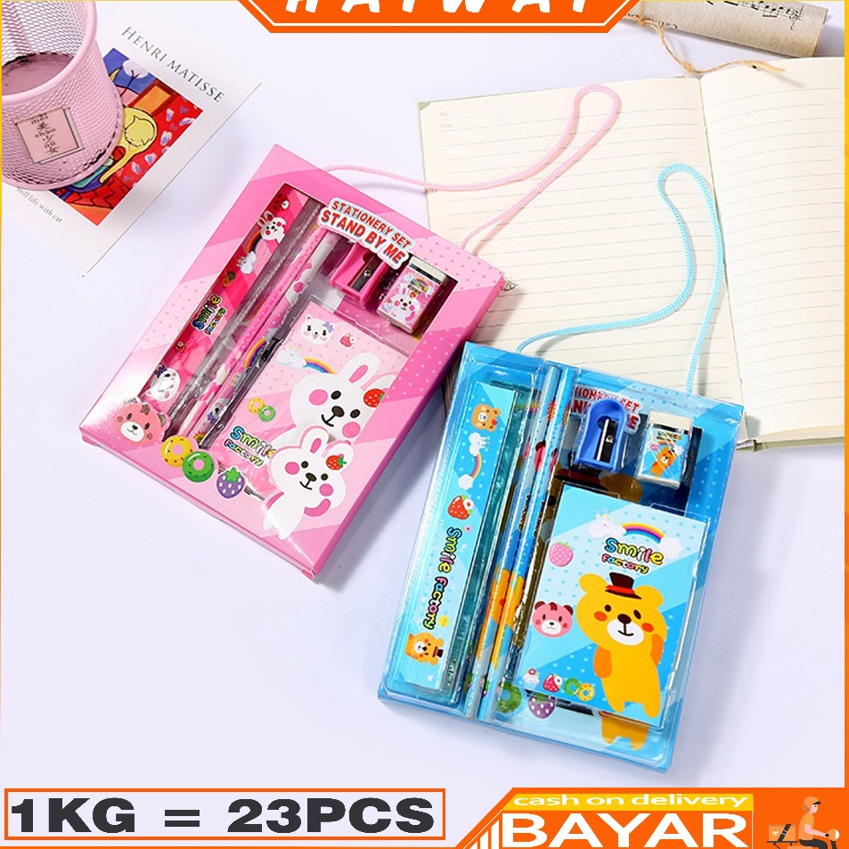 

>V44859) HaiWai COD Alat Tulis Set 6IN1 Stationery Set Lucu Karakter Set Perlengkapan Alat Tulis Sekolah Anak-Anak TK STY04