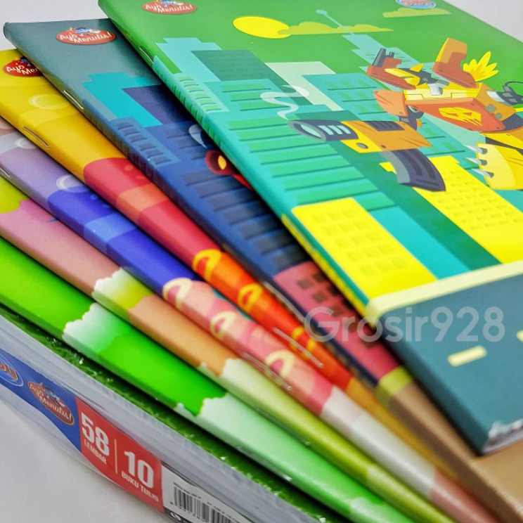 

✨MEGA ⚡ALE✨ Buku Tulis merk Sidu / Sinar Dunia isi 58 lembar (isi 10)