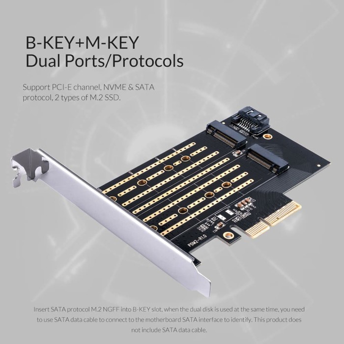 PCIE 3.0 X4 Expansion Card M.2 NVME ORICO PDM2 - Pci express m2 nvme
