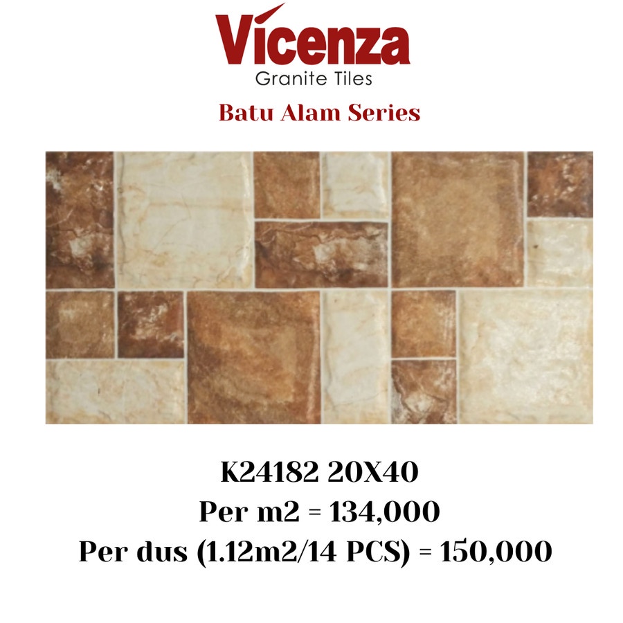 Granit Granite Tile Batu Alam Vicenza 20x40 Dinding/Lantai K24182