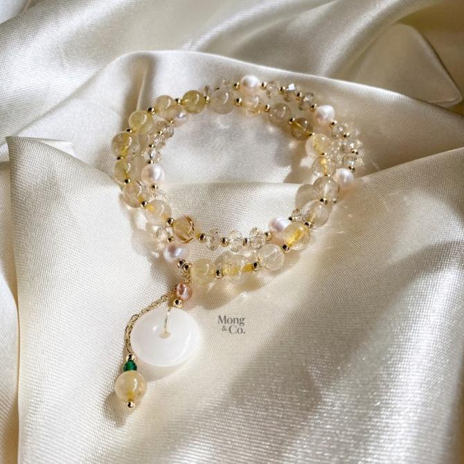 Mong&Co Harmonia Handmade Gemstone Pearl Bracelet - Gelang Wanita