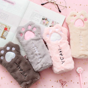 

ZDMF1569㍿ Tempat Pensil Bulu/ Pouch Make Up Bulu Cat Paw ㊓